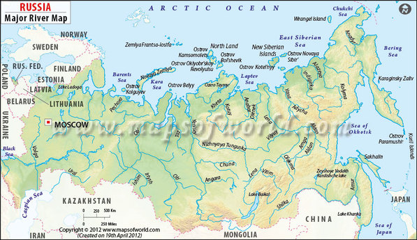 Physical Landforms - Russia and the Former Soviet Union